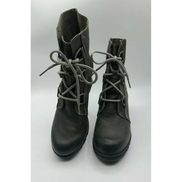 Sorel Shoes - Sorel Joan of Arctic Wedge ii Waterproof Bootie #NL3491-052 in Quarry Size 7